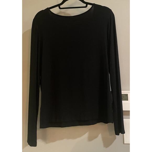 Eileen‎ Fisher Top Rayon Stretch Long Sleeve Pullover USA Made Womens Small - Picture 2 of 8